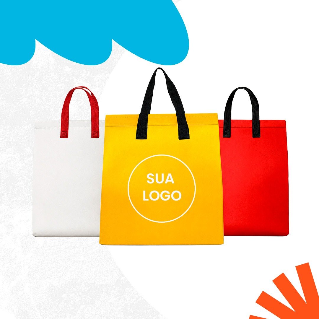 Bag térmica ELLO BAGS branca e laranja